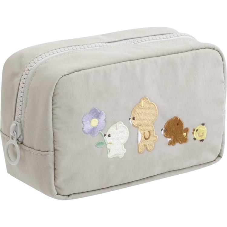BASIC RILAKKUMA Flower Pouch Gray San-X Japan 2025