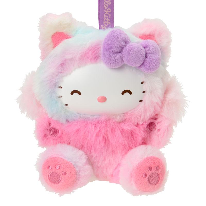Hello Kitty Plush Keychain Fur Face Cat Pink Sanrio Japan 2025