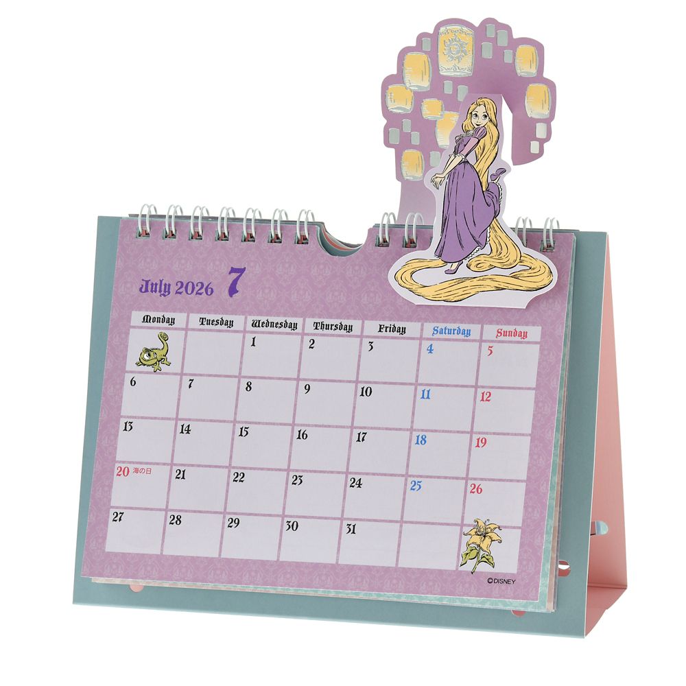 Disney Princess Calendar Desktop 2026 Pop Up Metallic Disney Store Japan