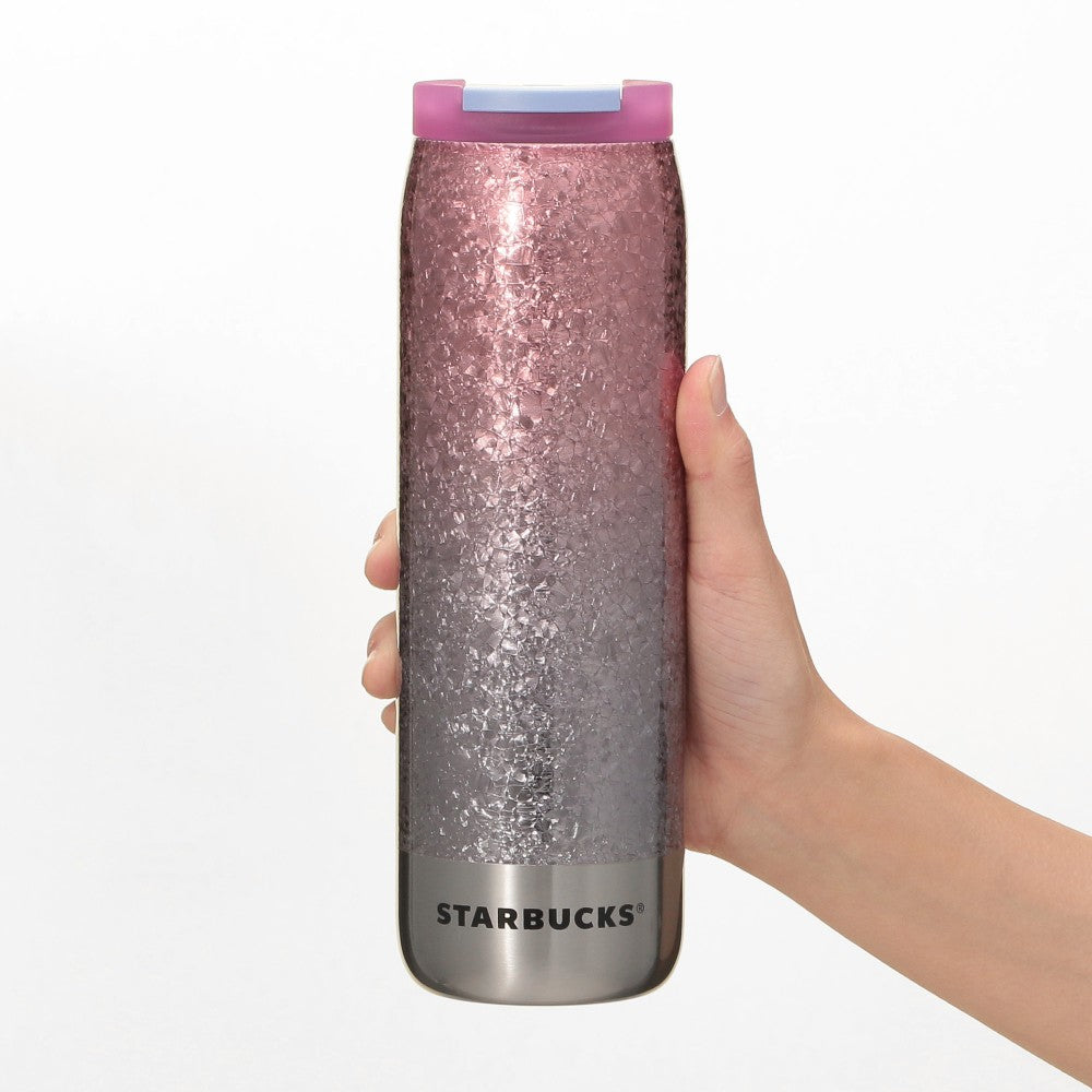 Can Shape Stainless Bottle Crack Purple Gradiention 473ml Starbucks Japan 2025