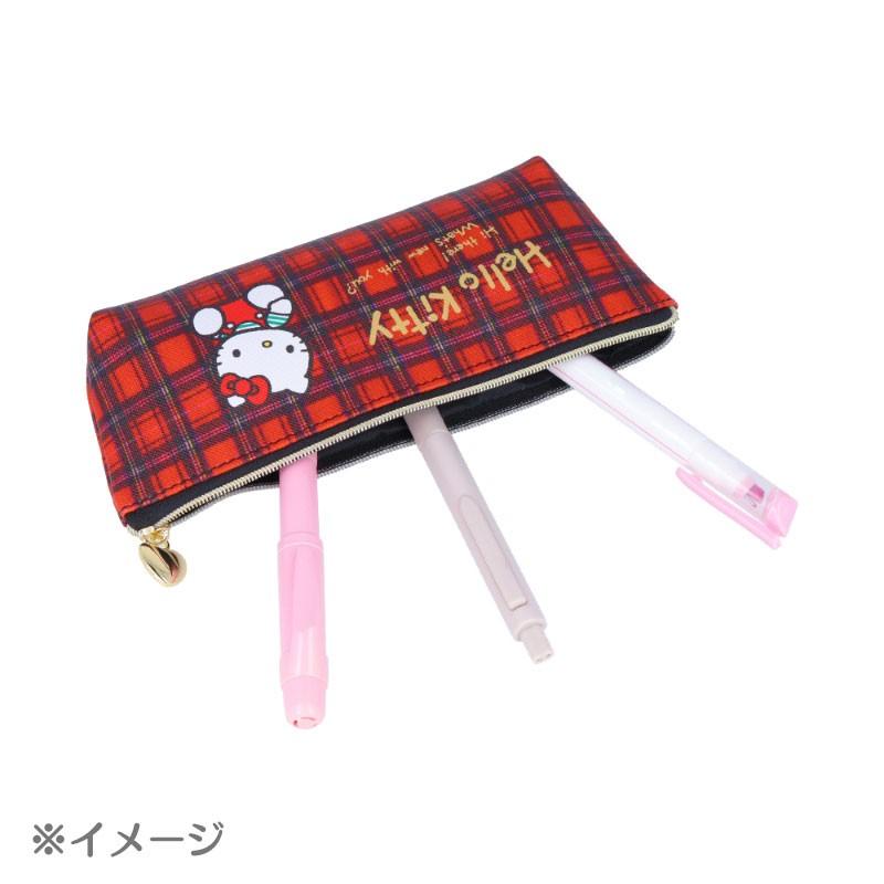 Hello Kitty Pen Case Pencil Pouch Plaid Retro Cute Sanrio Japan 2025