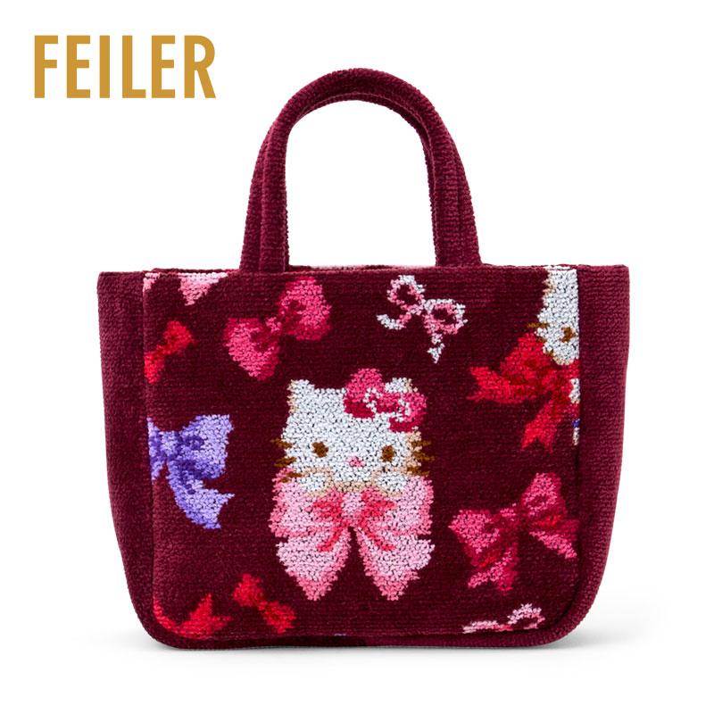 Hello Kitty mini Tote Bag Ribbon FEILER Chenille fabric Sanrio Japan 2025