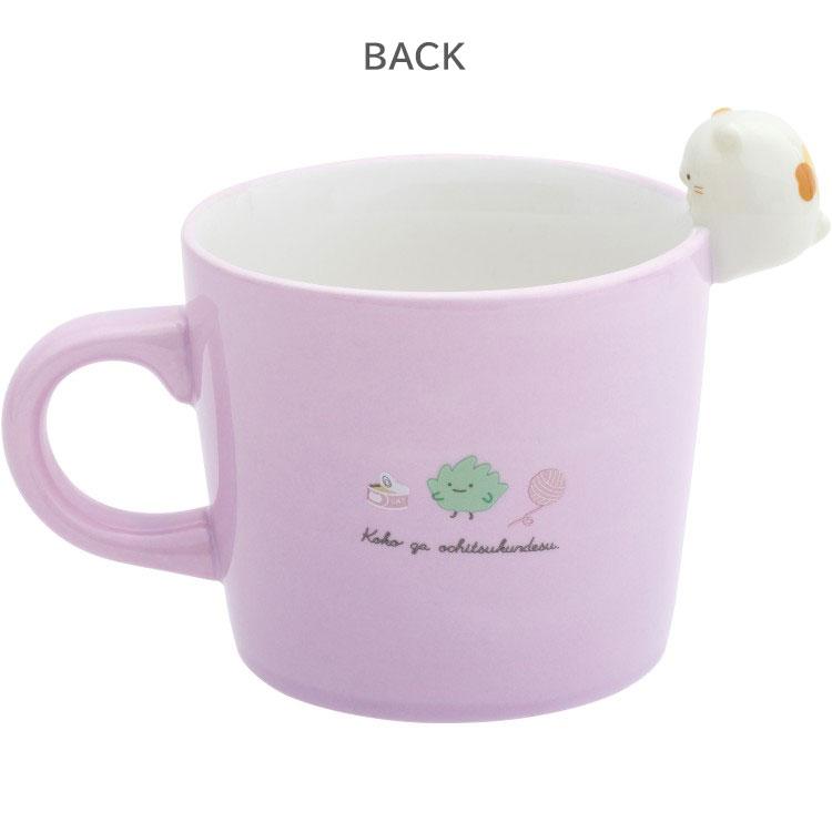 Sumikko Gurashi Neko Cat Mug Cup w/ Figure Purple San-X Japan 2025
