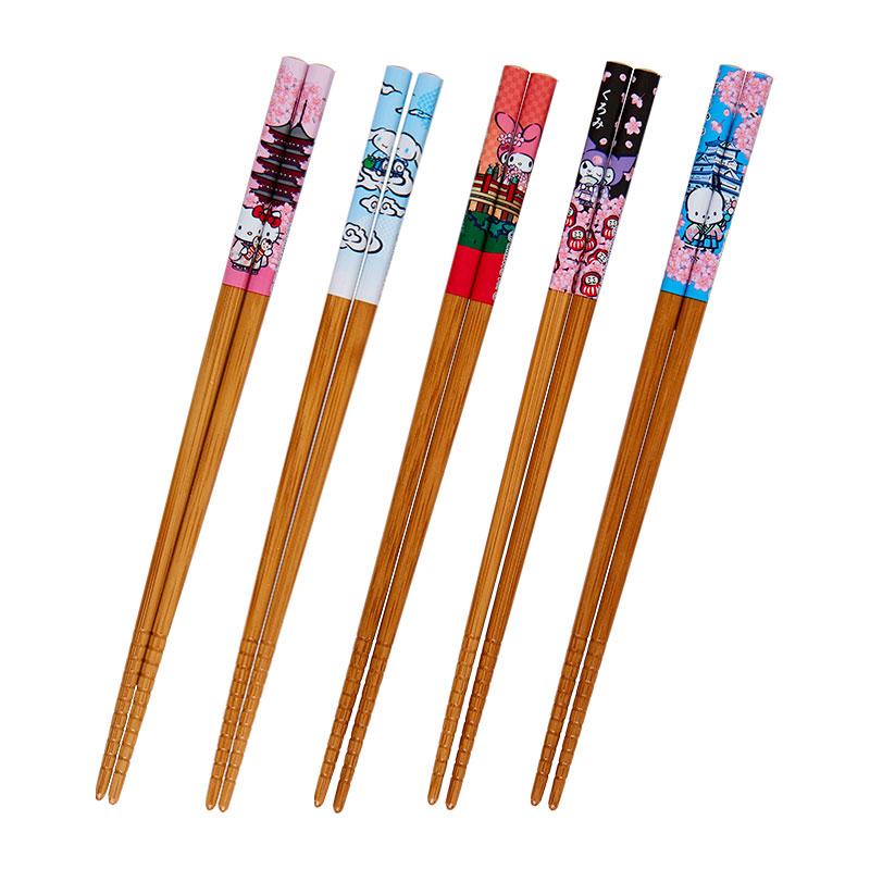 Bamboo Chopsticks 5pcs Set Character Sakura Sanrio Japan 2024