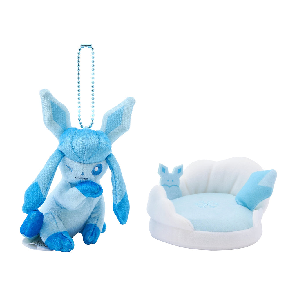 Glaceon Glacia Plush Keychain with Field OTENKI TEAM Pokemon Center Japan 2025