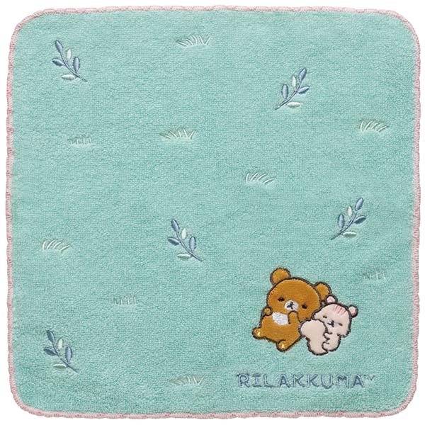 Chairoikoguma Sakura Squirrel mini Towel Manpuku Maku maku San-X Japan Rilakkuma
