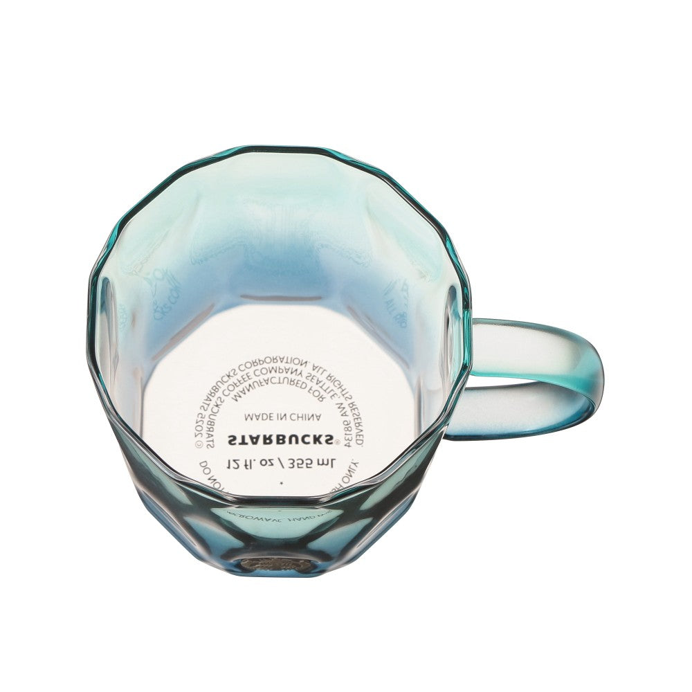Starbucks Japan Glass Mug Cup Medal Dual Blue Gradiention 355ml 2025