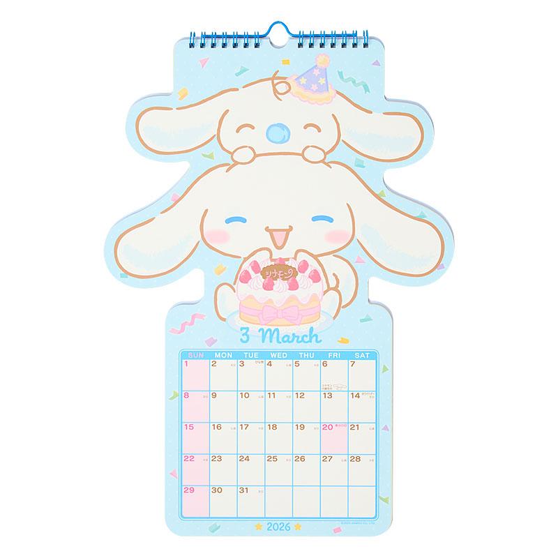 Cinnamoroll Wall Calendar 2026 Die-cut Sanrio Japan