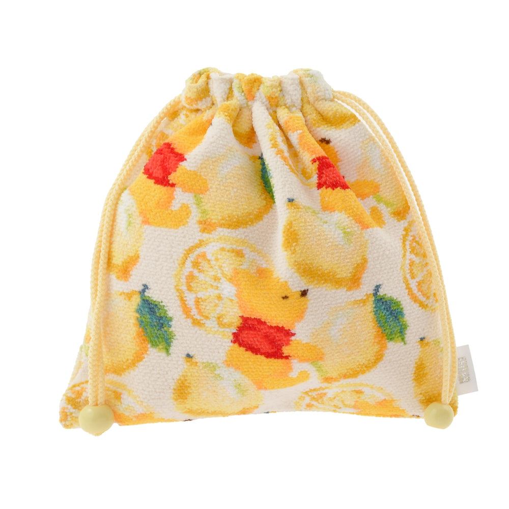 Winnie the Pooh Drawstring Pouch FEILER Lemon Disney Store Japan 2024