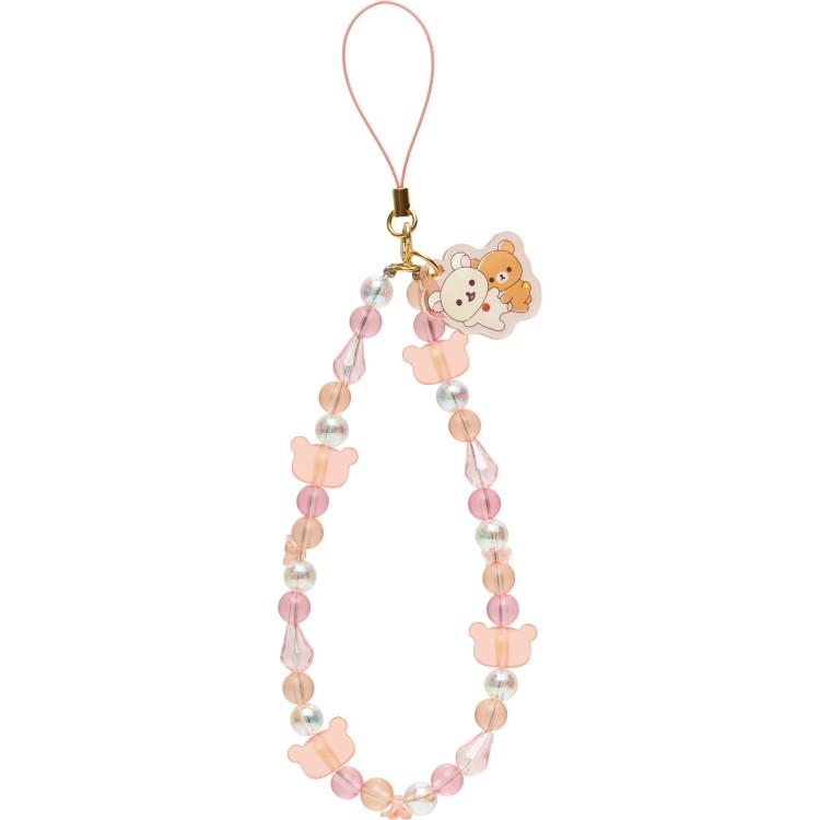 Chairoikoguma & Korilakkuma Smartphone Strap Pink Rain then Sunny San-X Japan