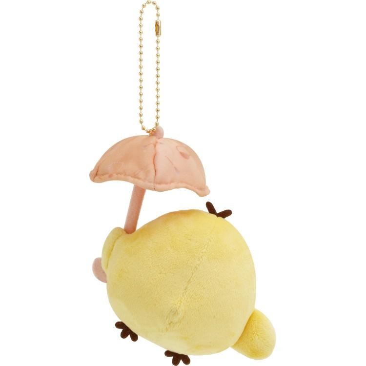 Kiiroitori Yellow Chick Plush Keychain Umbrella Rain then Sunny San-X Japan