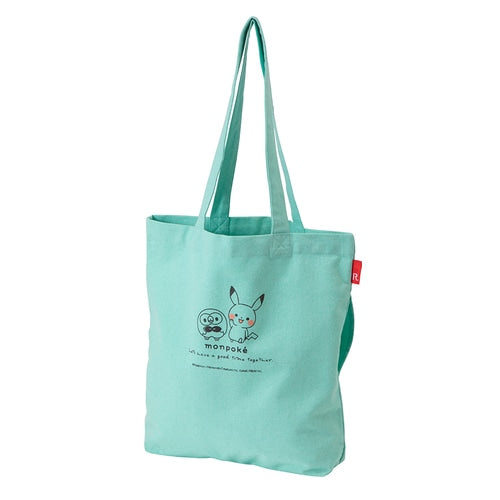 Pikachu & Rowlet Mokuroh Tote Bag Green Pokemon Center Japan 2024