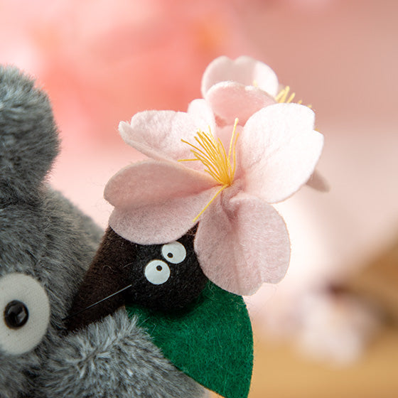 My Neighbor Big Totoro Fluffy Otedama mini Plush Doll Sakura Studio Ghibli Japan