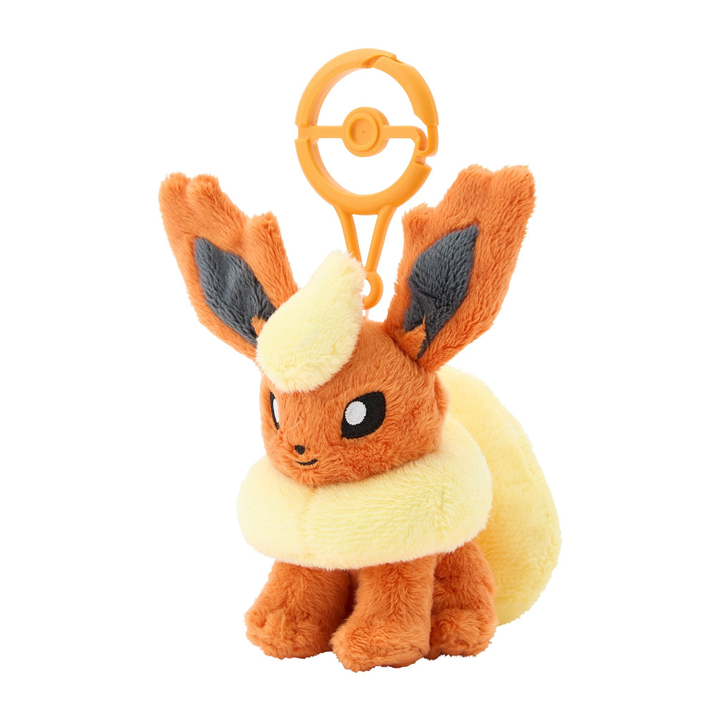 Flareon Booster Plush Keychain with Carabiner Pokemon Center Japan 2024