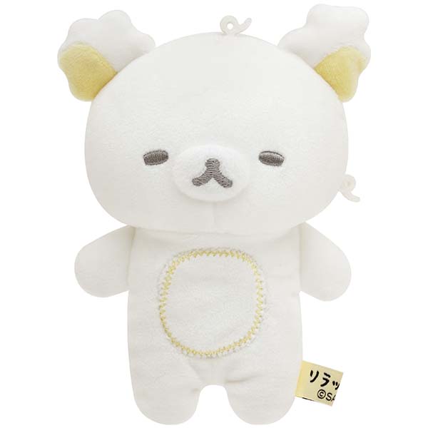 White Rilakkuma Plush Doll with Pouch Goyururi Everyday San-X Japan 2024