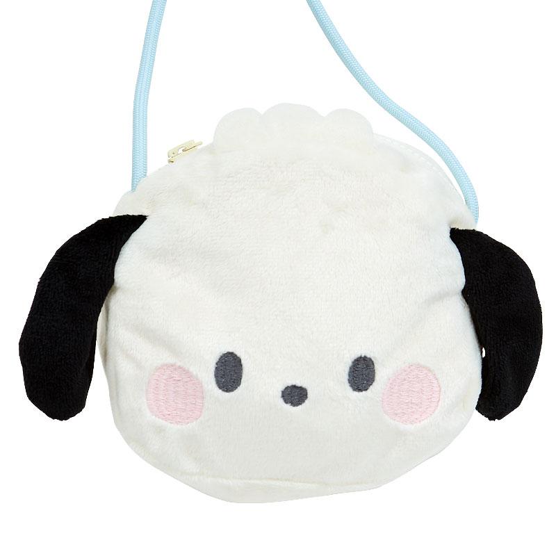 Pochacco Kids Plush Pochette Bag Face Shape Sanrio Japan