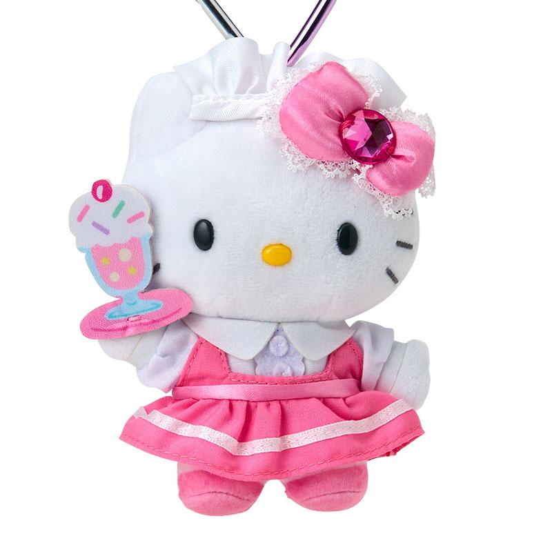 Hello Kitty Plush Mascot Holder Keychain Maid Pink Sanrio Japan 2025