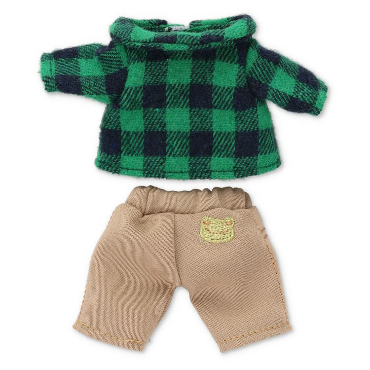 Pickles the Frog Costume for Plush Keychain Mascot Check pattern Shirt set Japan