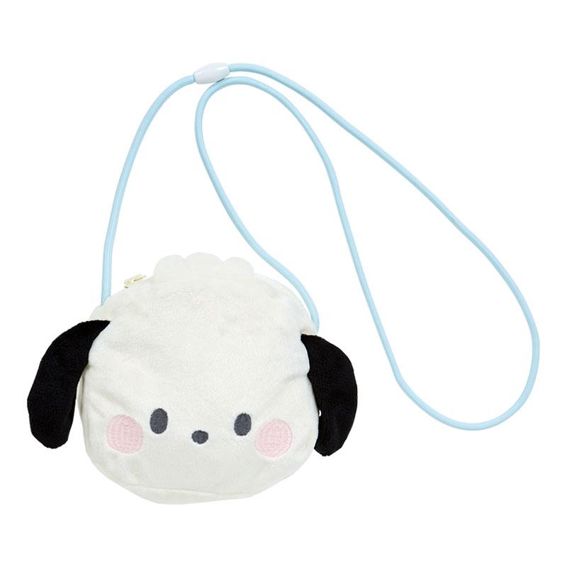 Pochacco Kids Plush Pochette Bag Face Shape Sanrio Japan