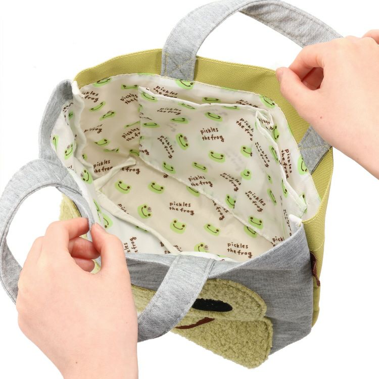 Pickles the Frog mini Tote Bag Gray Petit Pickles Japan 2024