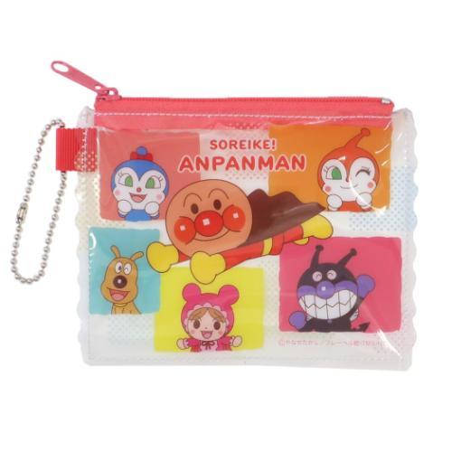 Anpanman Kids Coin Case Pouch Block Pattern Japan