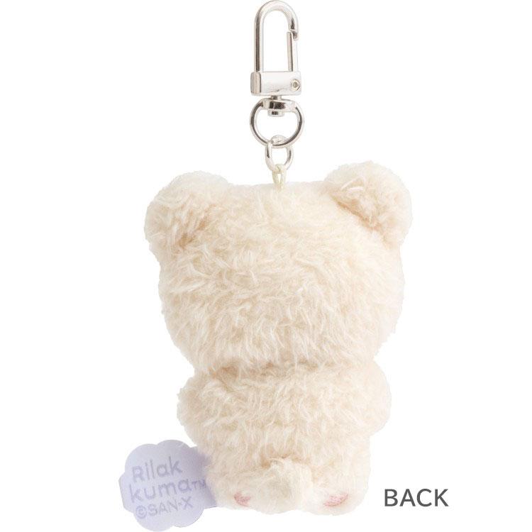 Korilakkuma Fluffy Plush Keychain BASIC RILAKKUMA Flower San-X Japan 2025