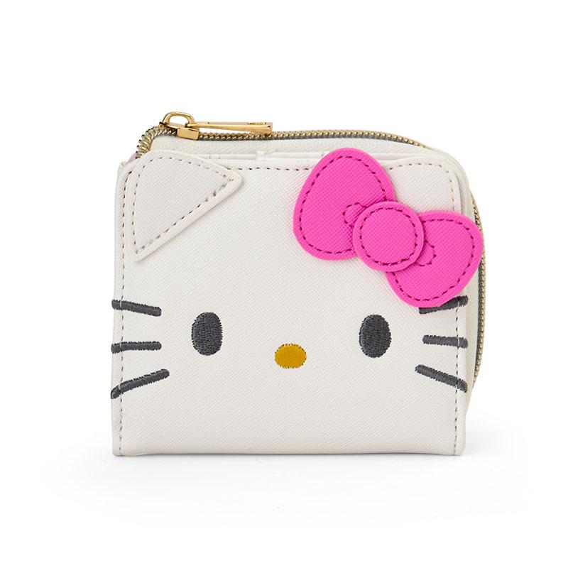 Hello Kitty Bi-fold Wallet Face Shape Sanrio Japan 2024