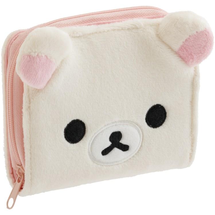 Korilakkuma Plush Bifold Wallet White San-X Japan 2025 Rilakkuma
