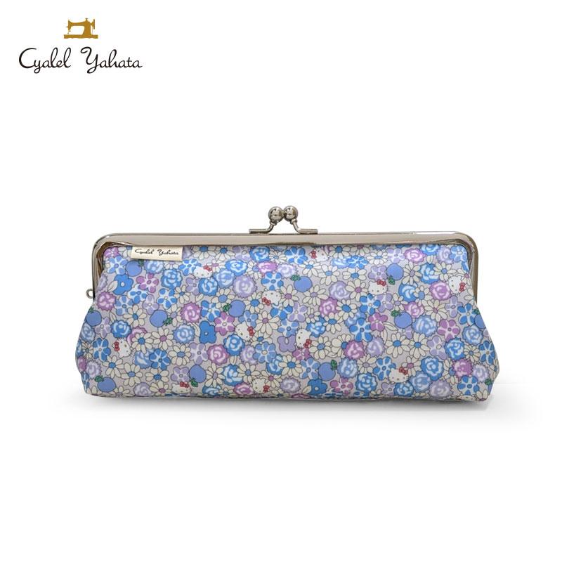 Hello Kitty Liberty Fabrics Clasp Pen Case Pencil Pouch Blue Sanrio Japan 2025