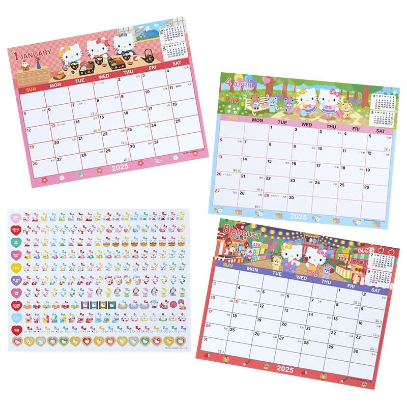 Hello Kitty Sheet Calendar 2025 Sanrio Japan