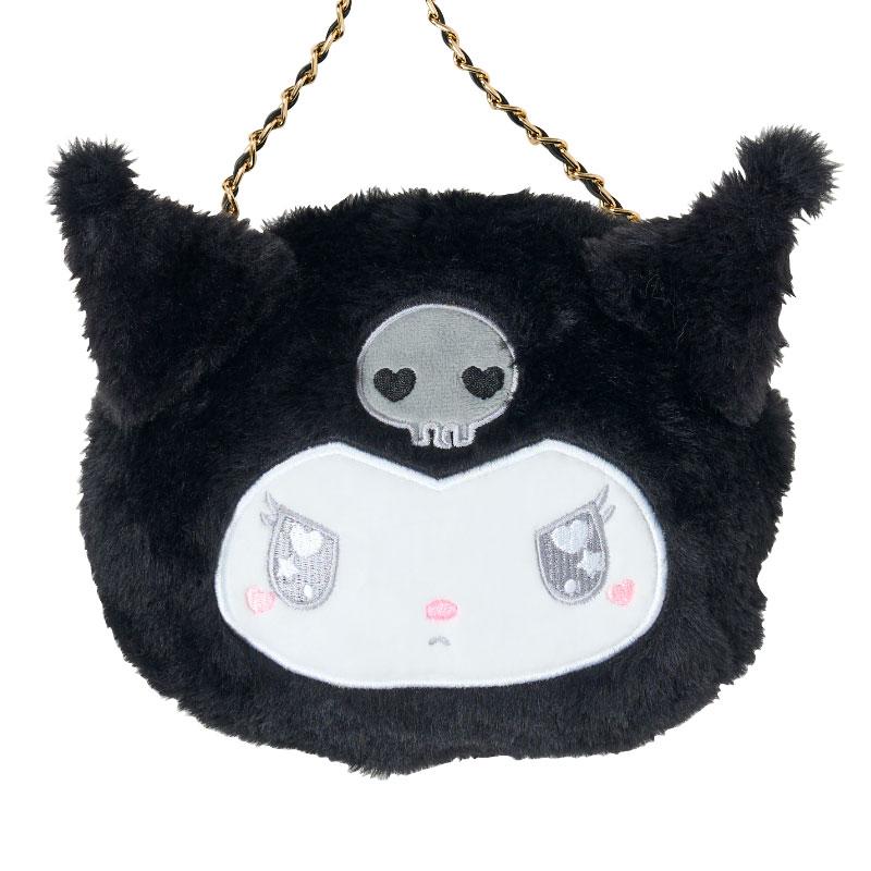 Kuromi Fur Shoulder Bag Face Shape Sanrio Japan 2024