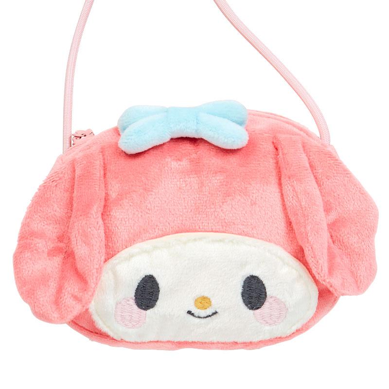 My Melody Kids Plush Pochette Bag Face Shape Sanrio Japan