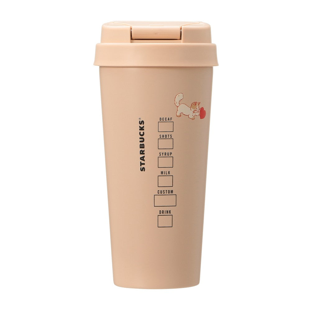 Starbucks Japan Valentine's 2025 Stainless TOGO Bottle 473ml Cat Heart Tumbler