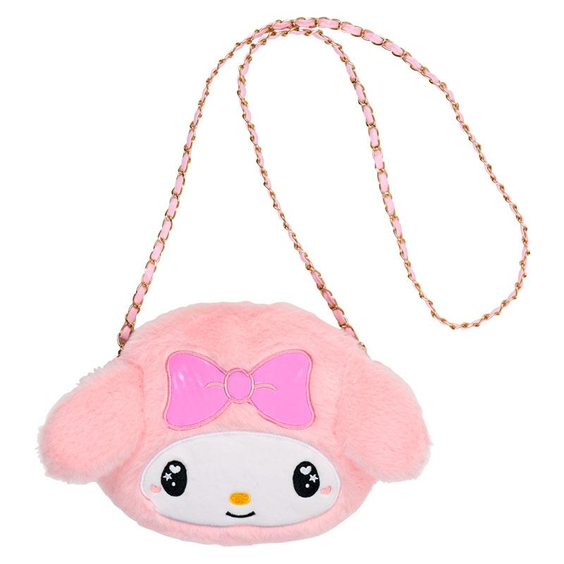 My Melody Fur Shoulder Bag Face Shape Sanrio Japan 2025