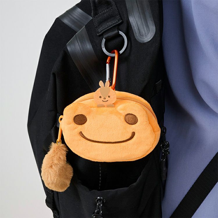Pickles the Frog Carabiner Pouch with Almond Orange Japan 2025