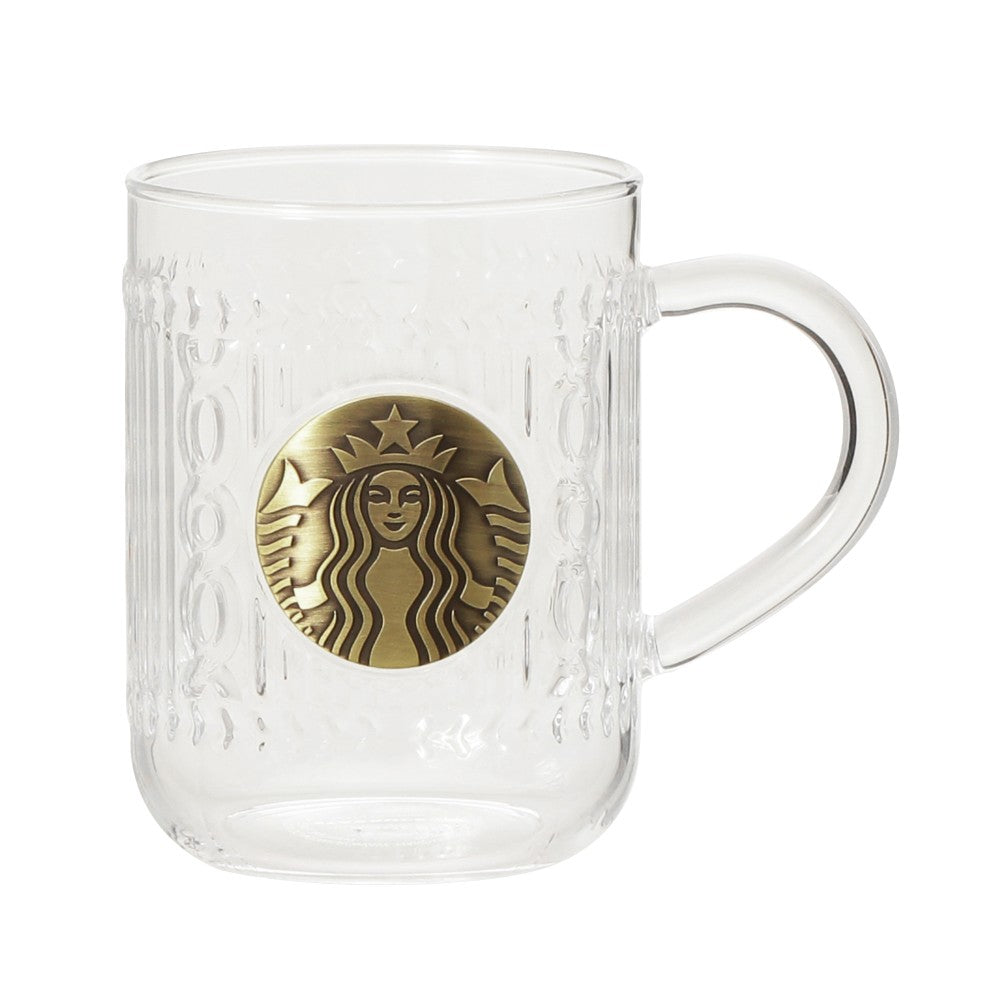 Starbucks Japan Holiday 2025 Glass Mug Cup Medal 355ml Christmas