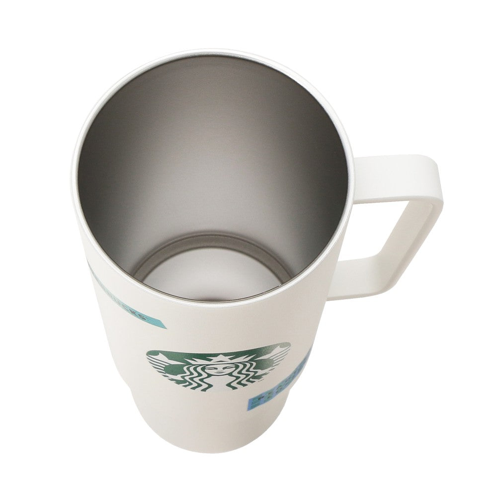 Stainless Cold Cup Straw Tumbler with Handle MiiR White 932ml Starbucks Japan