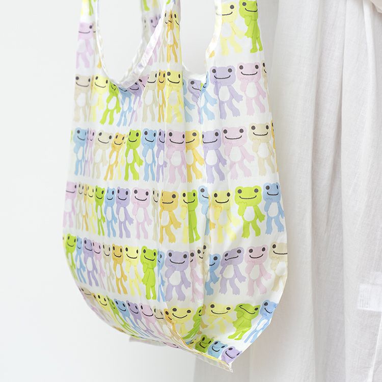 Pickles the Frog Eco Shopping Tote Bag Face Green Japan 2025