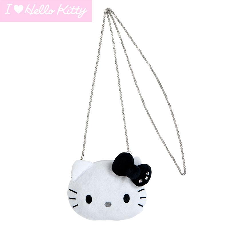 I Love Hello Kitty Coin Case Pouch Chain Shoulder Bag Black Sanrio Japan