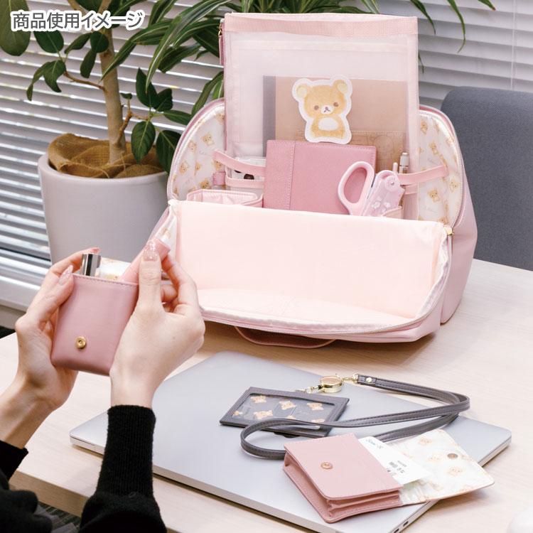 Rilakkuma Card Case Monochrome Pink San-X Japan 2025