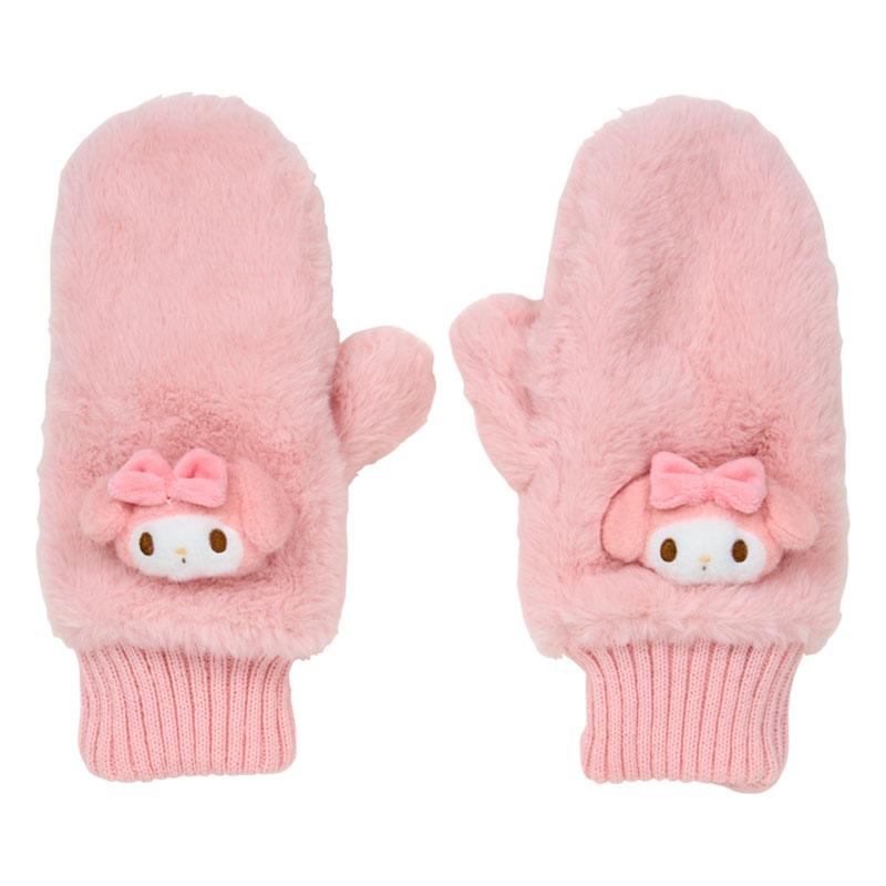 My Melody Faux Fur Mittens with Mascot Sanrio Japan 2025