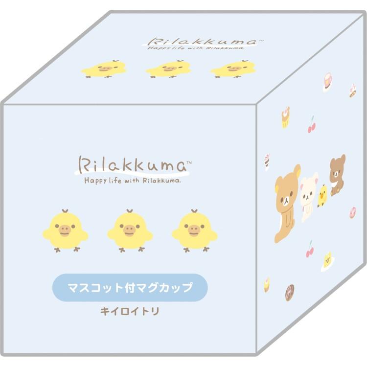 Kiiroitori Yellow Chick Mug Cup w/ Figure Blue San-X Japan 2025 Rilakkuma