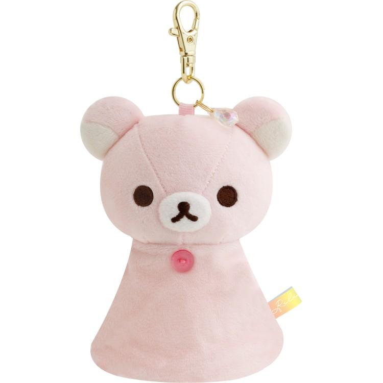 Korilakkuma Keychain Key Holder Reel Pink Rain then Sunny San-X Japan Rilakkuma