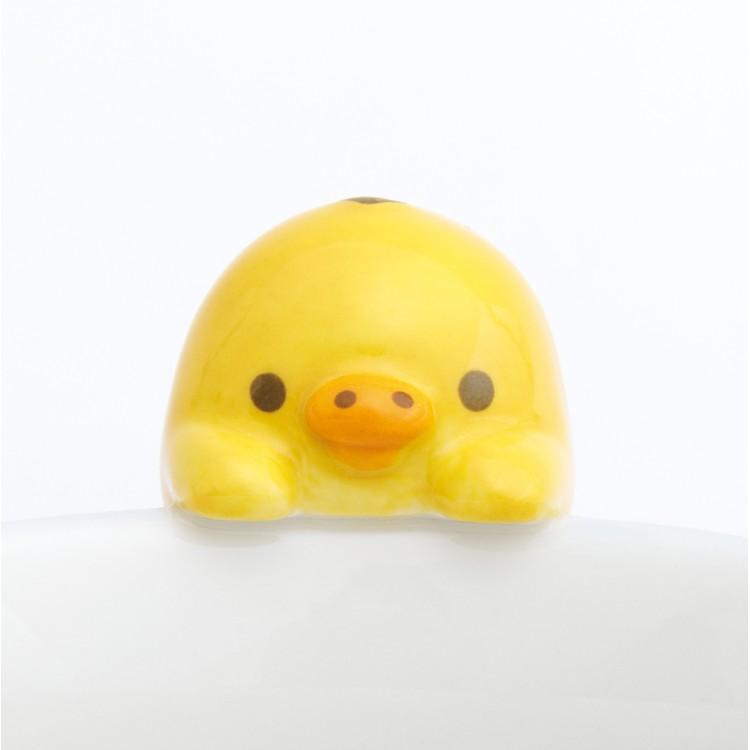 Kiiroitori Yellow Chick Mug Cup w/ Figure Blue San-X Japan 2025 Rilakkuma