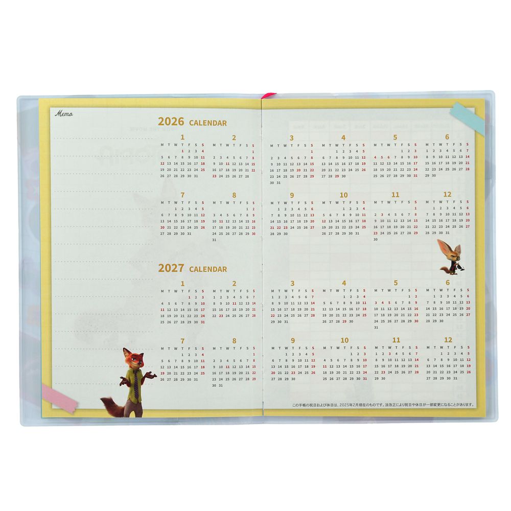 Zootopia 2026 Schedule Book B6 Monthly Disney Store Japan