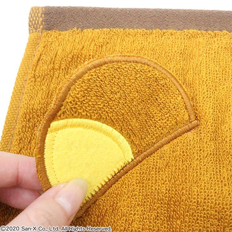 Rilakkuma Hand Towel Face Orange Brown San-X Japan 2025