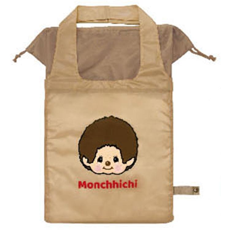 Monchhichi Eco Shopping Tote Drawstring Bag 30L Boy & Girl Japan
