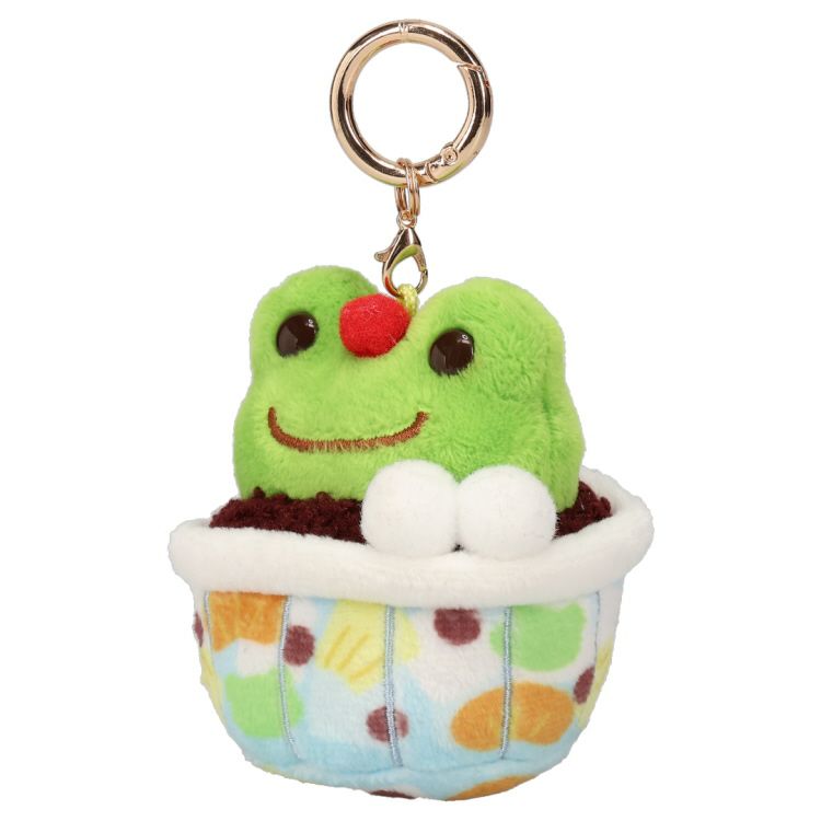 Pickles the Frog Plush Keychain Retro Cafe Matcha Anmitsu Japan 2025