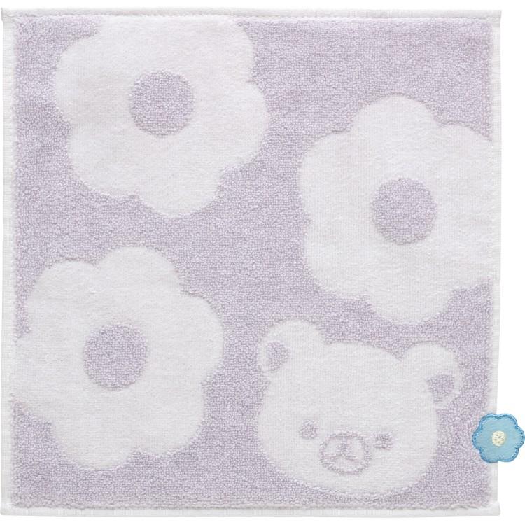 Korilakkuma mini Towel Purple BASIC RILAKKUMA Flower San-X Japan 2025