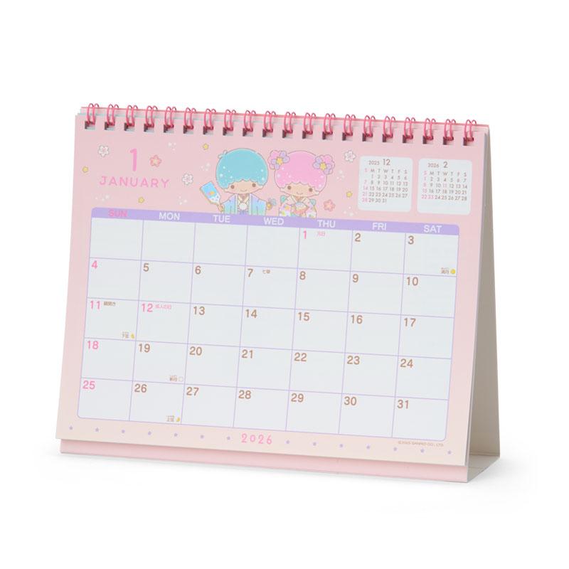 Little Twin Stars Kiki Lala Ring Calendar Desktop 2026 Sanrio Japan